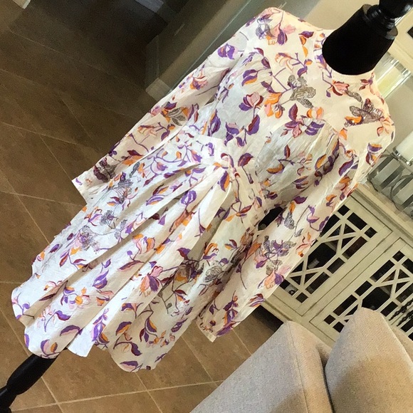 Zadig & Voltaire Rivage Jac Cut flowers dress, back zip, embellished, S, NWT - Picture 1 of 16